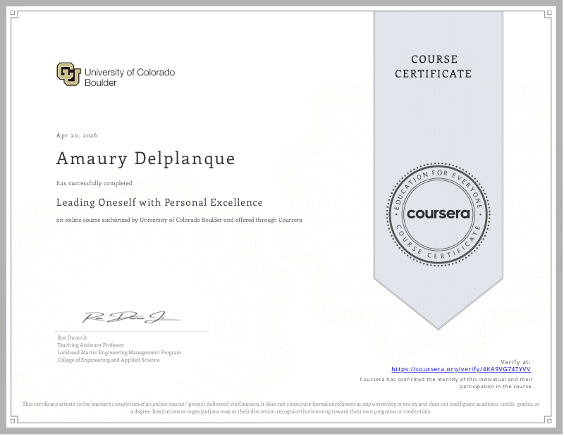 Featured image for “Leading Oneself with Personal Excellence”